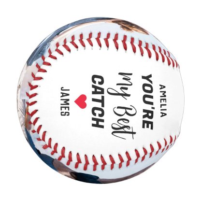 You're My Best Catch Couples 2 Photo & Script Names Baseball