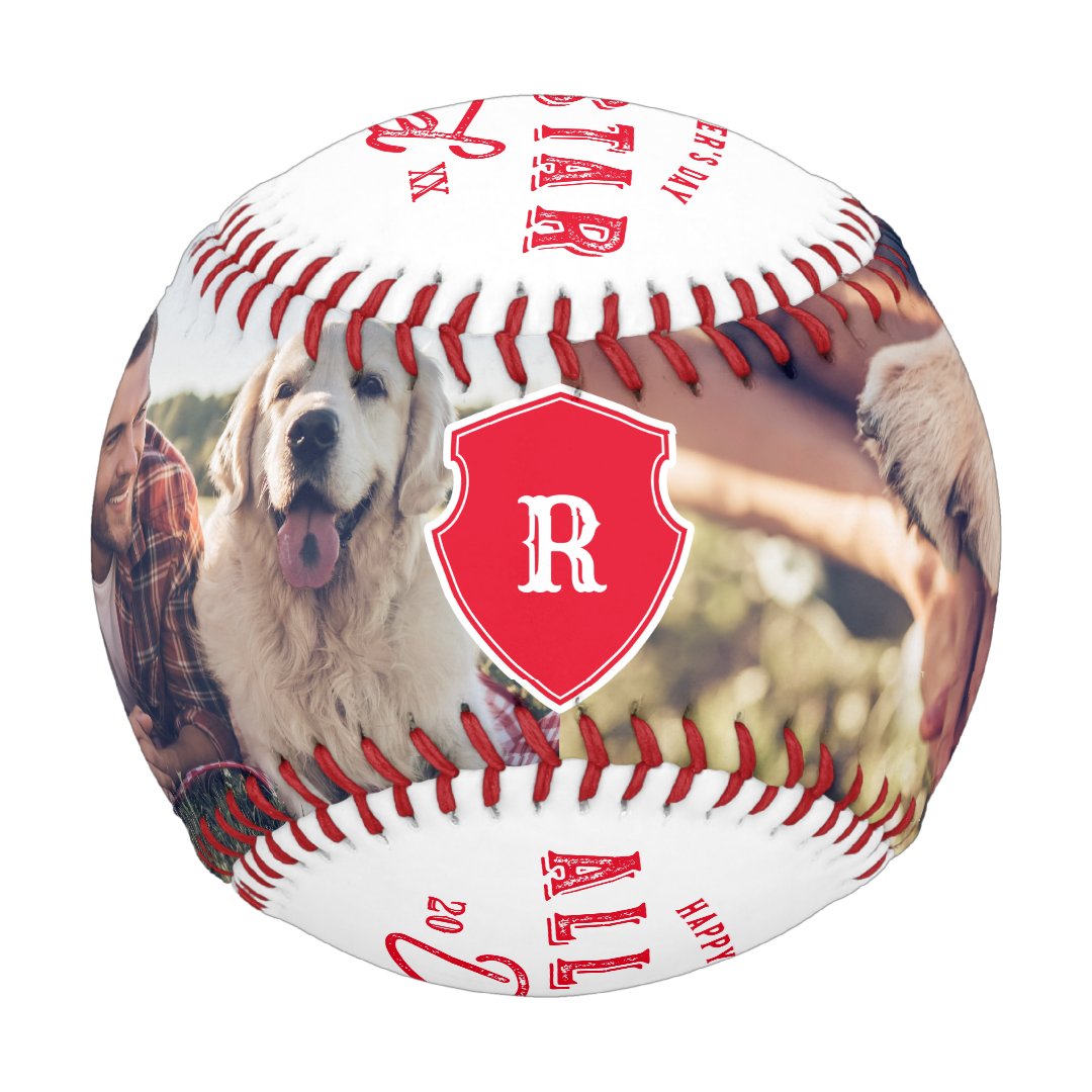 All Star Dad | Happy Father's Day Photo & Monogram Baseball