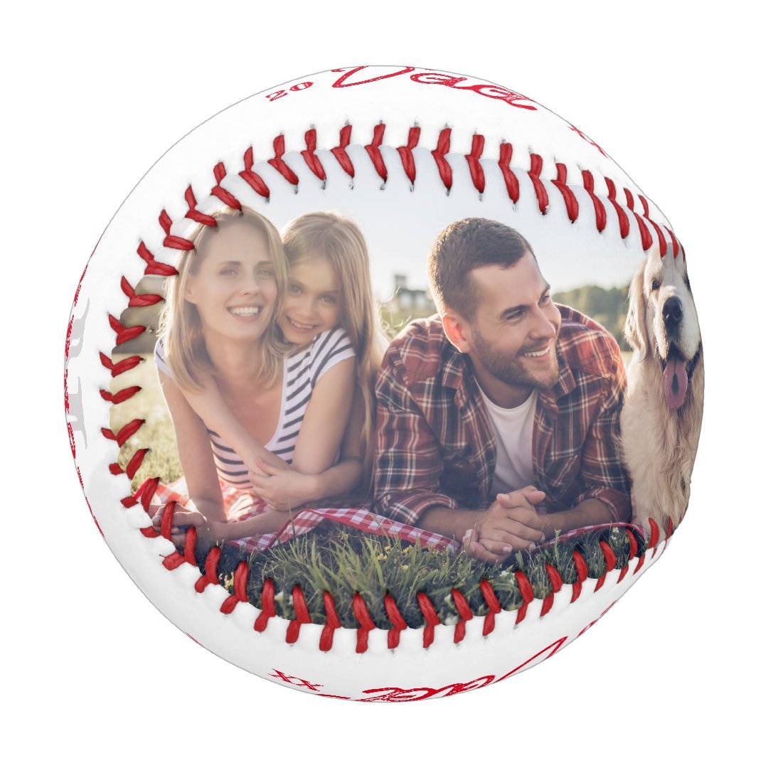 All Star Dad | Happy Father's Day Photo & Monogram Baseball