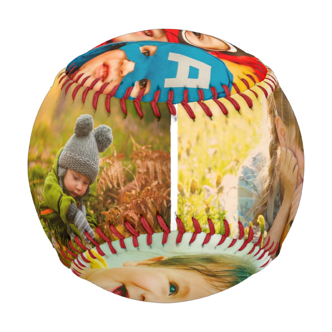 Modern Best Dad ever 5 photos grid collage father Baseball