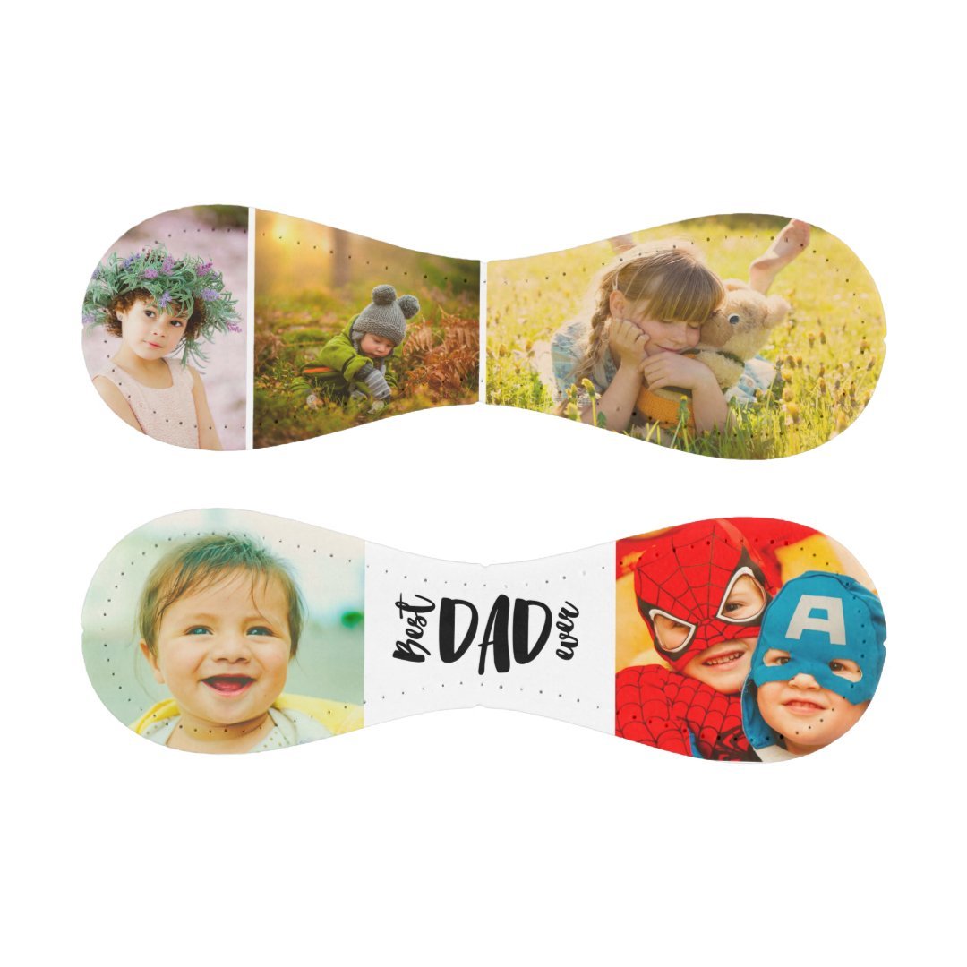 Modern Best Dad ever 5 photos grid collage father Baseball