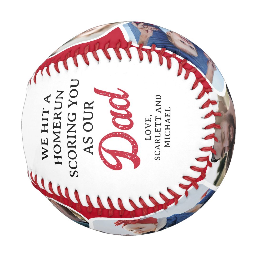 Homerun Dad Fathers Day Photo Collage Baseball