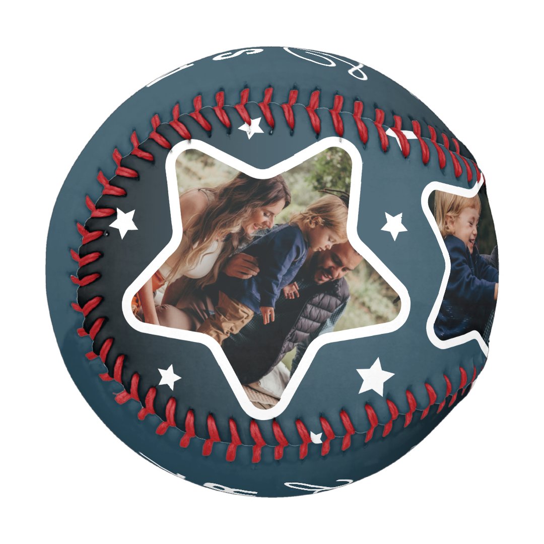 Star Dad Fathers Day Keepsake Photo Baseball