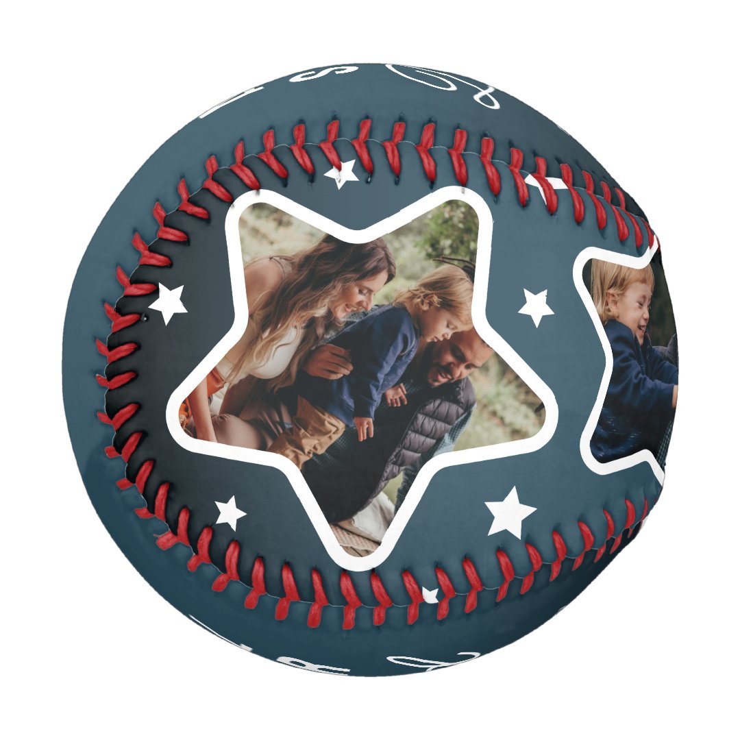 Star Dad Fathers Day Keepsake Photo Baseball