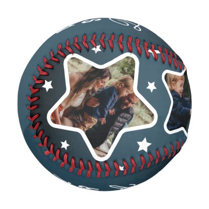 Star Dad Fathers Day Keepsake Photo Baseball