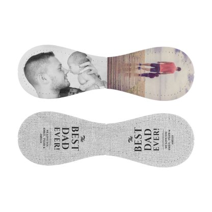 Rustic Best Dad Ever Father's Day 2 Photo Collage Baseball