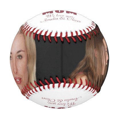 Thank you Best Mom Flower Mother's Day Photo Baseball