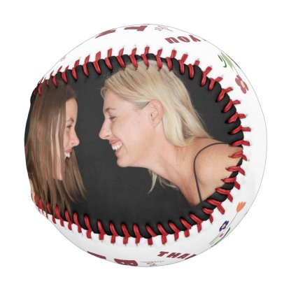 Thank you Best Mom Flower Mother's Day Photo Baseball