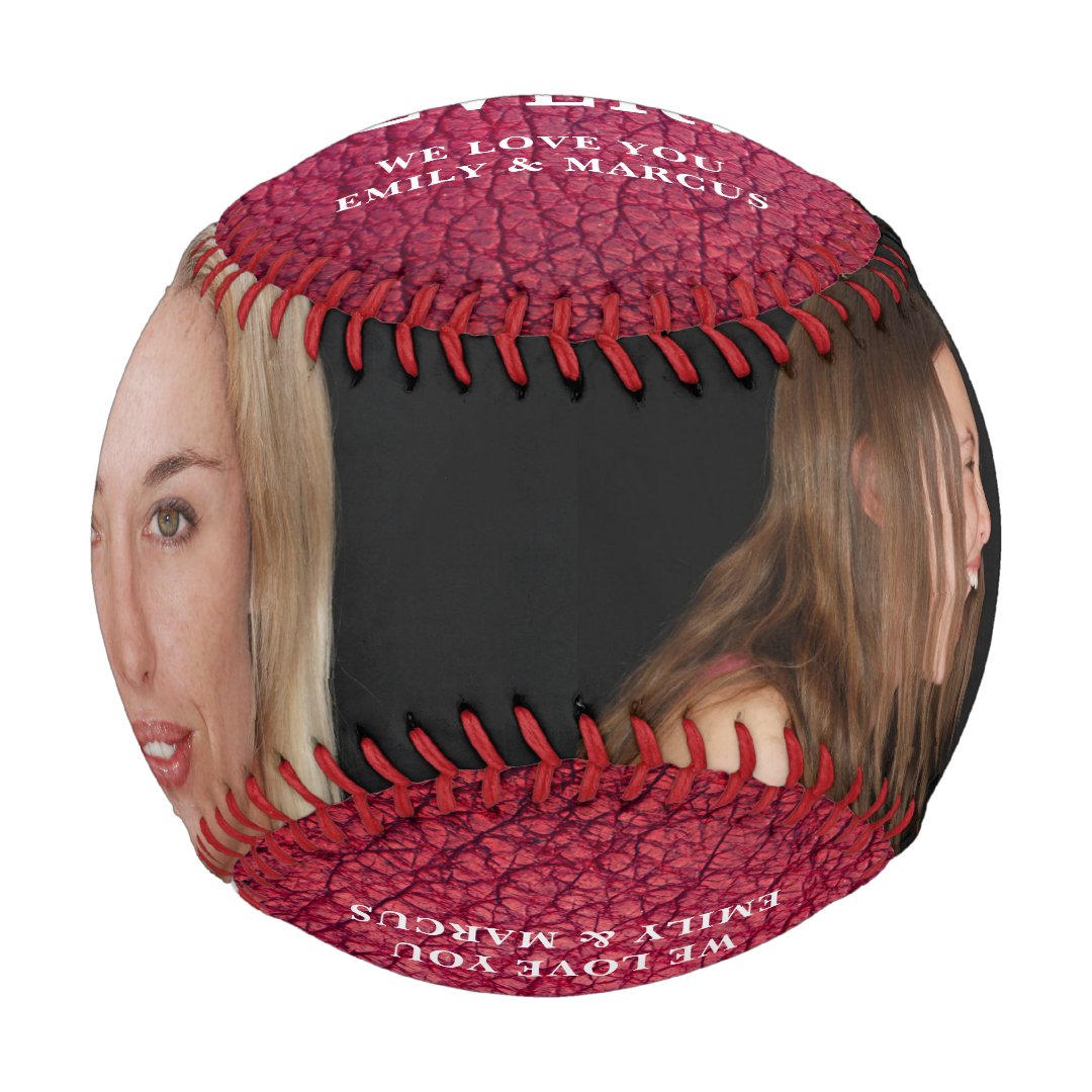 Best Mom Leather Print For Mother Photo Collage Baseball
