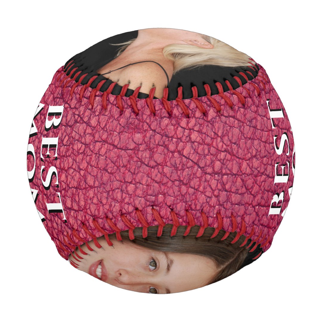 Best Mom Leather Print For Mother Photo Collage Baseball