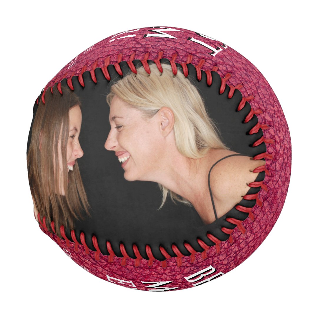 Best Mom Leather Print For Mother Photo Collage Baseball