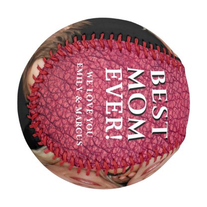 Best Mom Leather Print For Mother Photo Collage Baseball