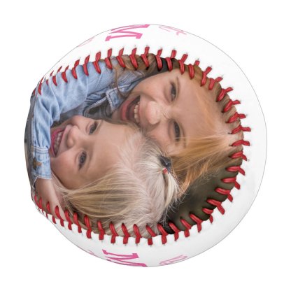 Best Mom Ever Photo Baseball