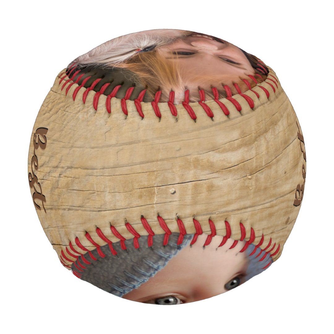 Rustic Best Mom Ever Photo Baseball