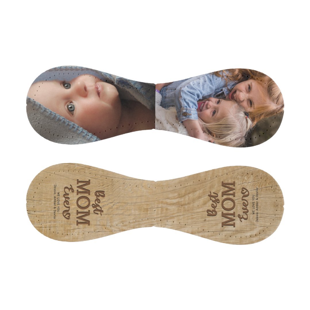 Rustic Best Mom Ever Photo Baseball