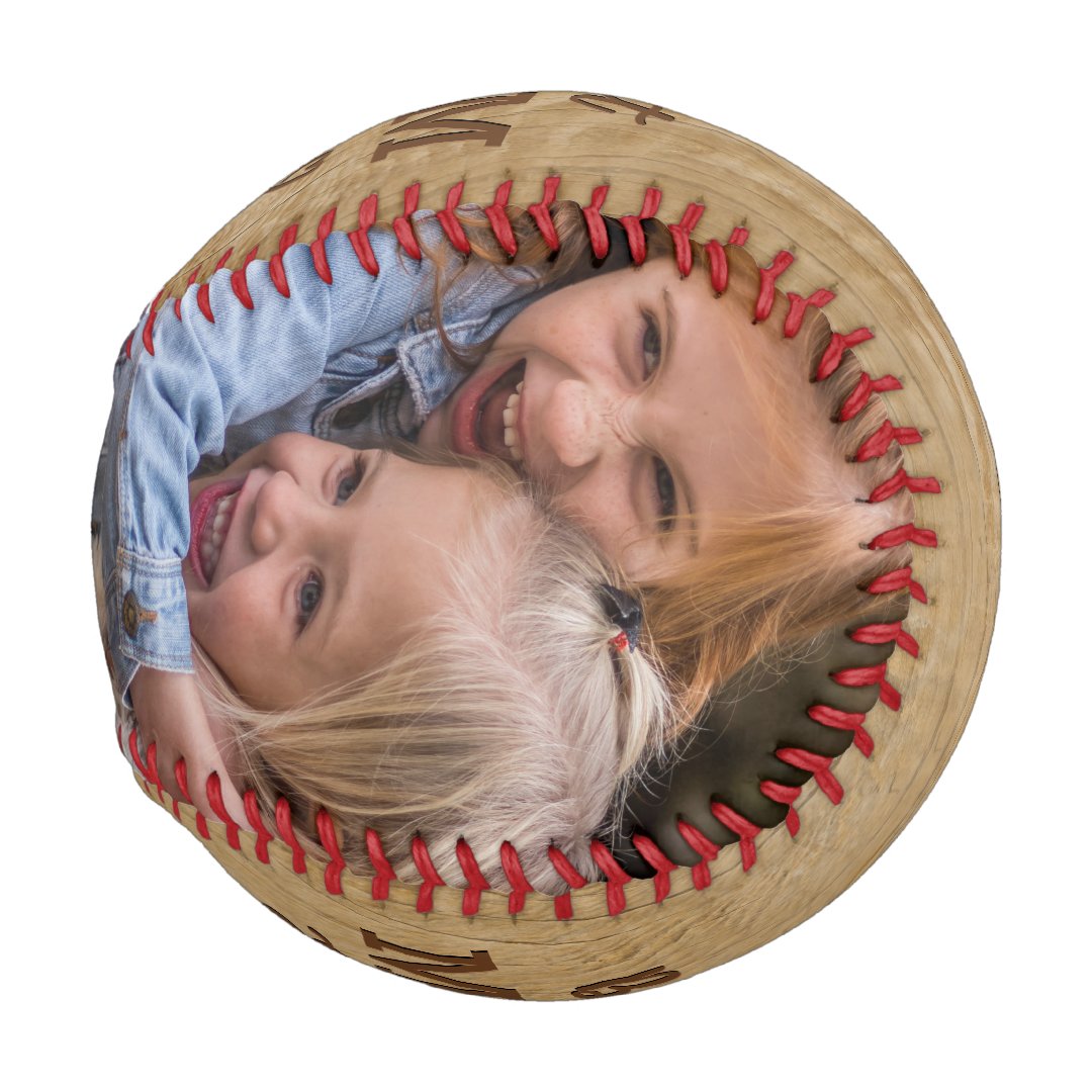 Rustic Best Mom Ever Photo Baseball