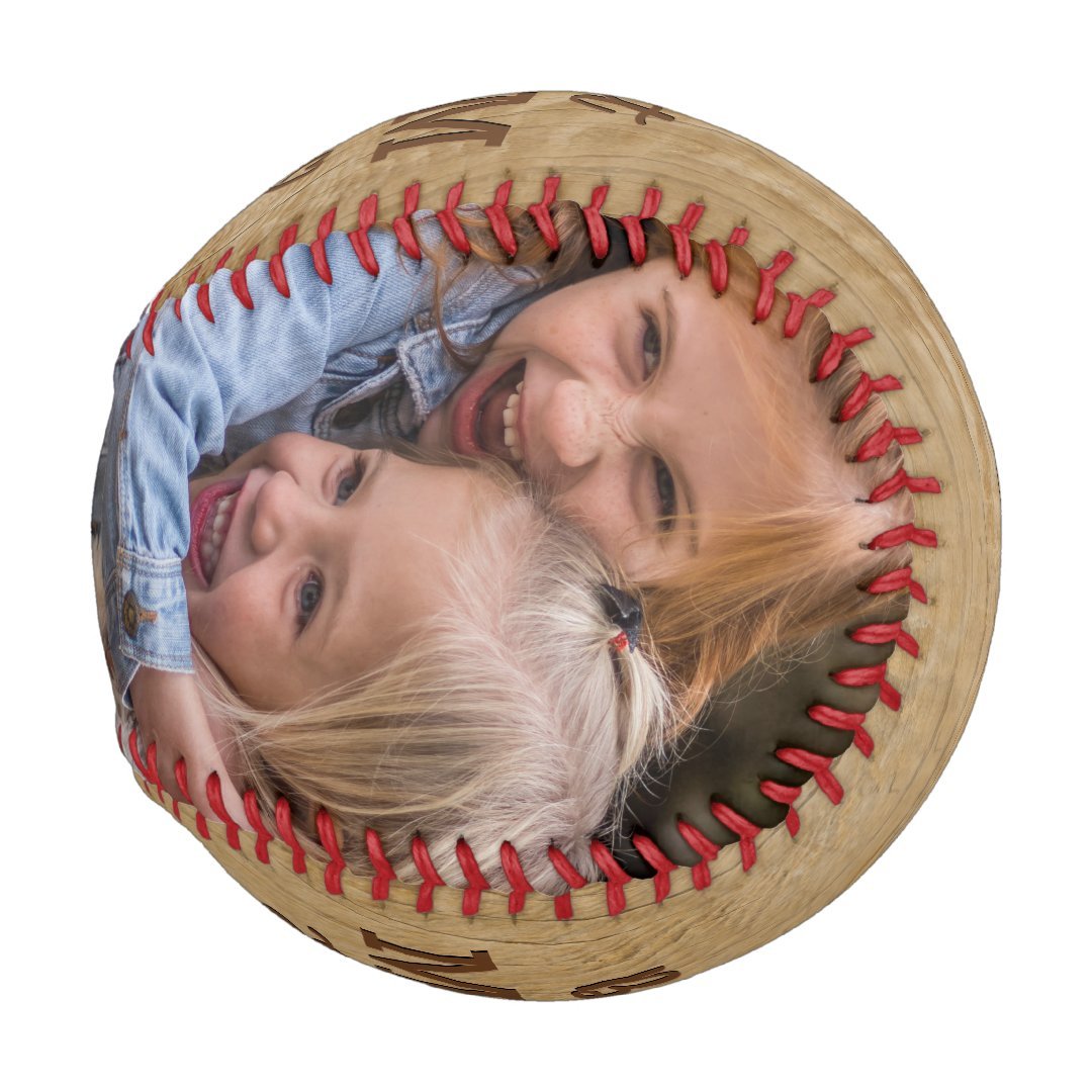 Rustic Best Mom Ever Photo Baseball