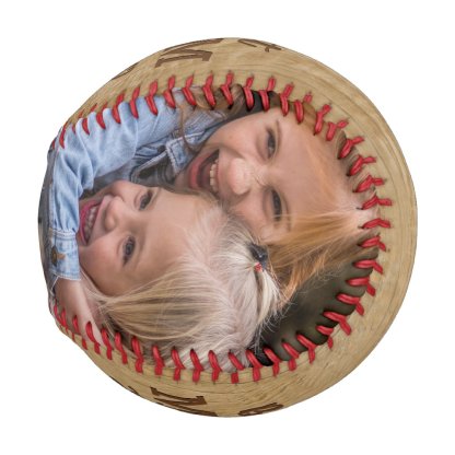 Rustic Best Mom Ever Photo Baseball