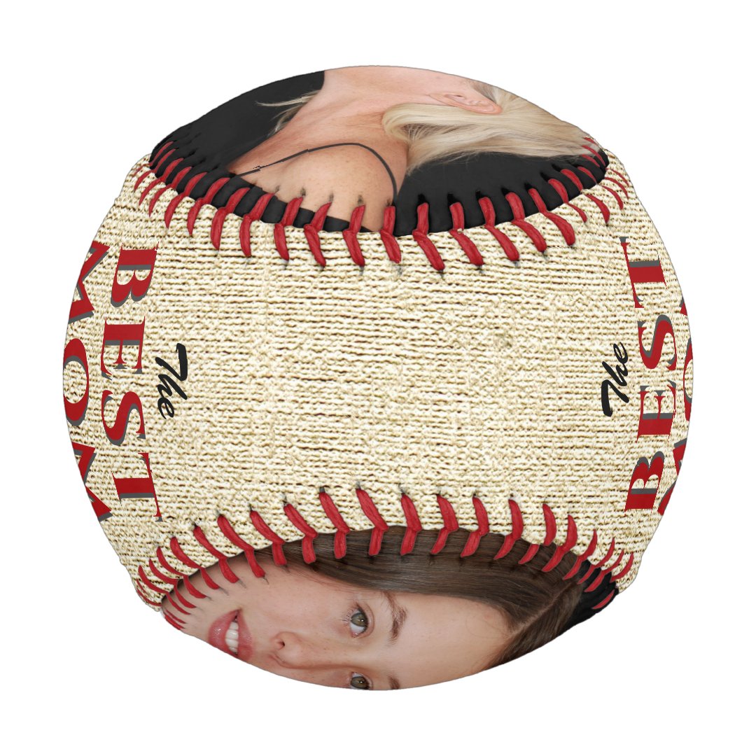 Rustic Best Mom Ever For Mother Photo Collage Baseball