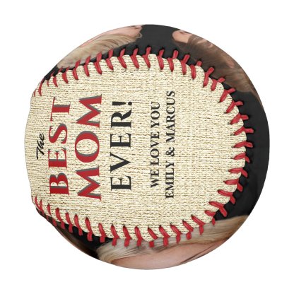 Rustic Best Mom Ever For Mother Photo Collage Baseball