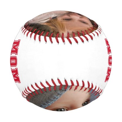 Custom Mom in a Million Photo Baseball