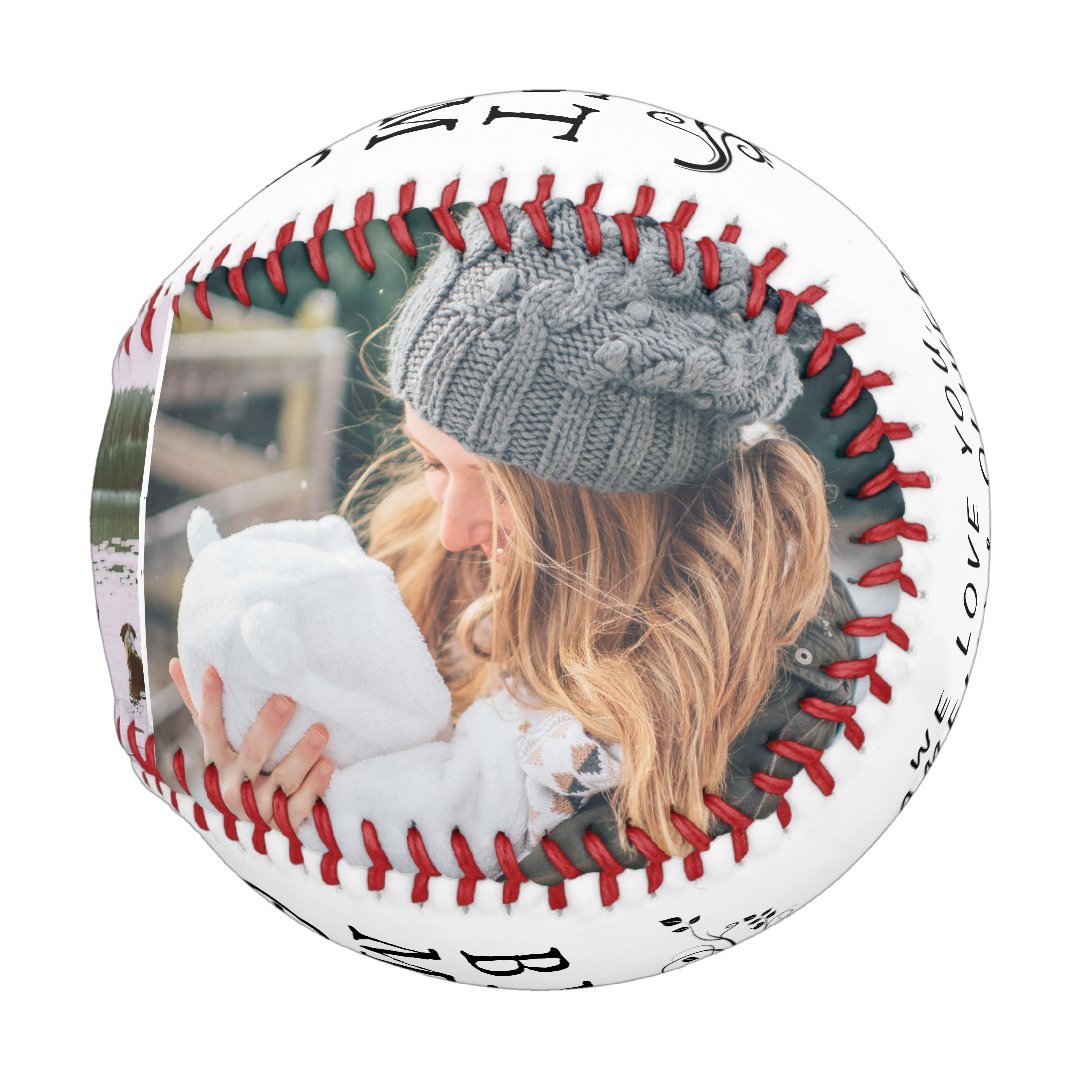 Best Mom Modern Foliage 3 Custom Photos Mother Baseball