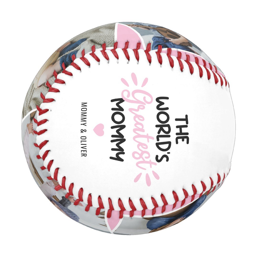 The World's Greatest Mommy 4 Photo Baseball