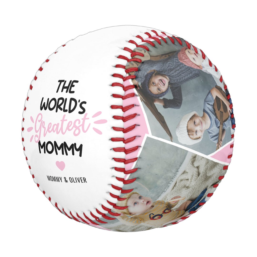 The World's Greatest Mommy 4 Photo Baseball