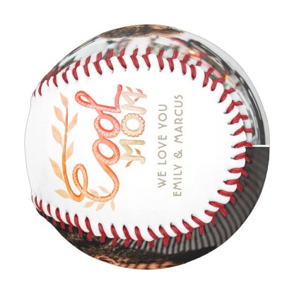 Cool Mom Hand Lettering Mother Keepsake Photo Baseball