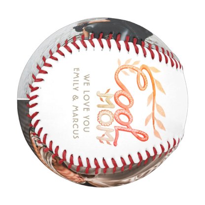 Cool Mom Hand Lettering Mother Keepsake Photo Baseball