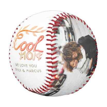 Cool Mom Hand Lettering Mother Keepsake Photo Baseball