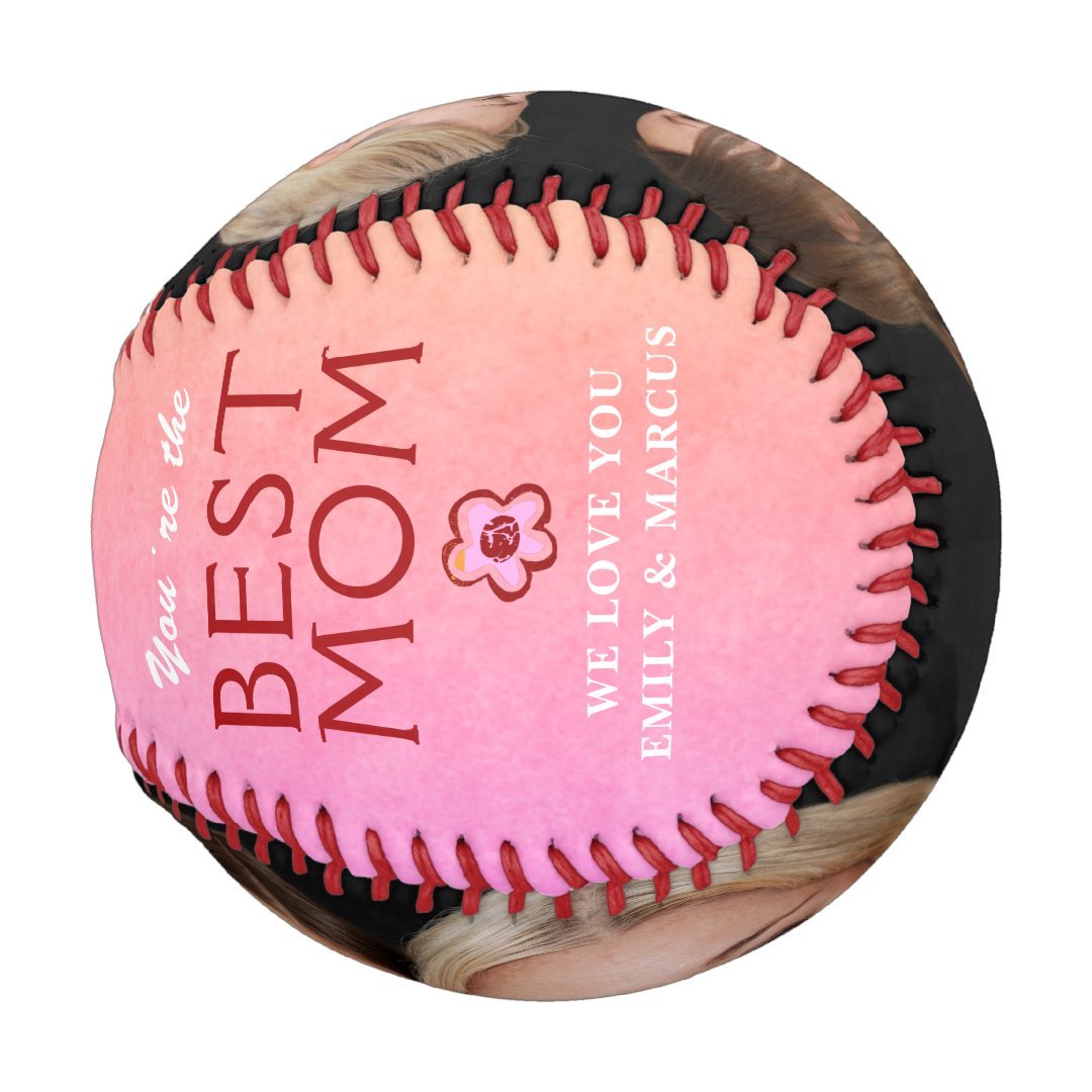 Rustic Best Mom For Mother 2 Photo Baseball