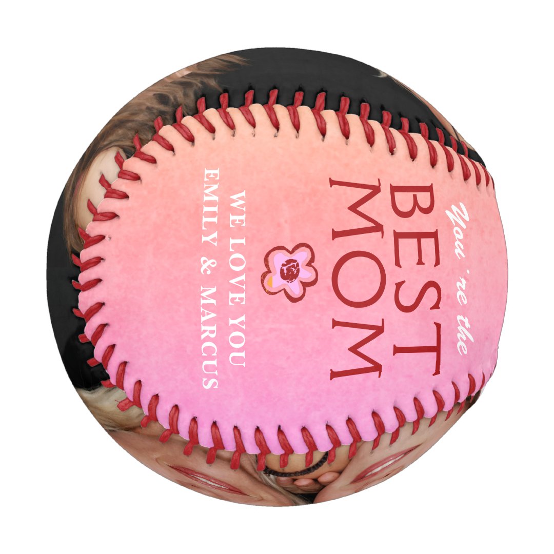 Rustic Best Mom For Mother 2 Photo Baseball
