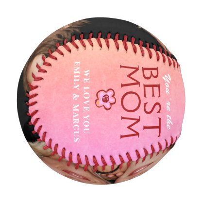 Rustic Best Mom For Mother 2 Photo Baseball