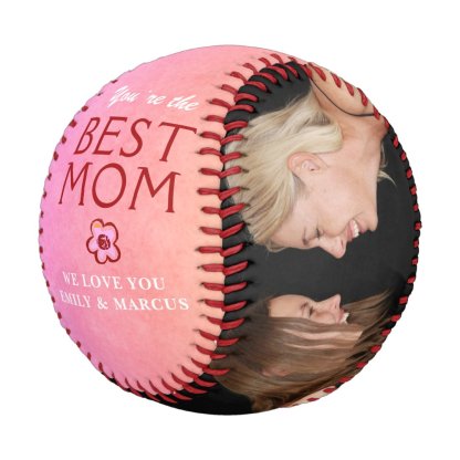 Rustic Best Mom For Mother 2 Photo Baseball