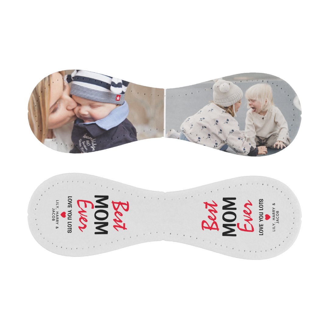 Classic 'Best Mom Ever' 2 Photo Gift Baseball