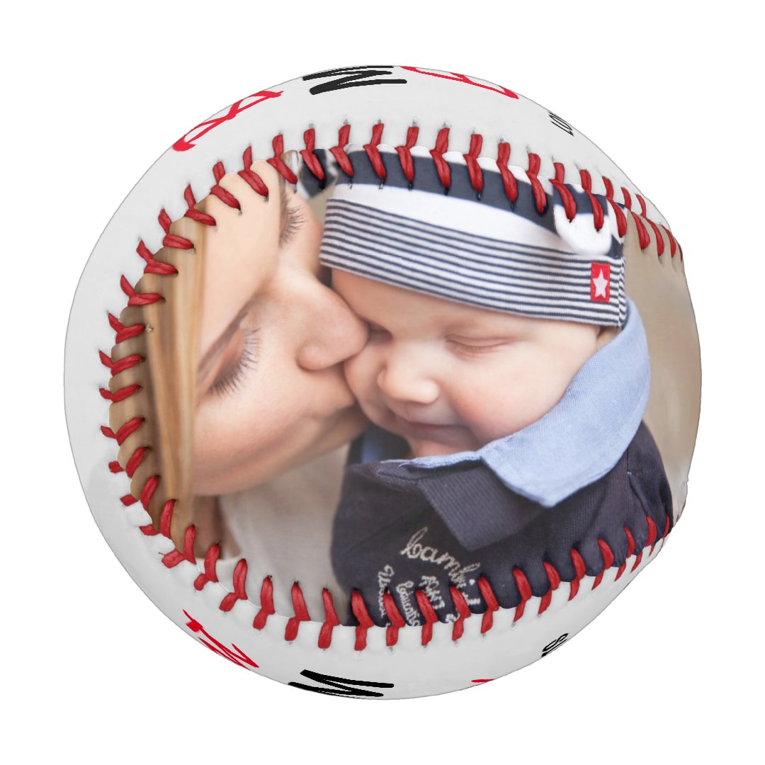 Classic 'Best Mom Ever' 2 Photo Gift Baseball