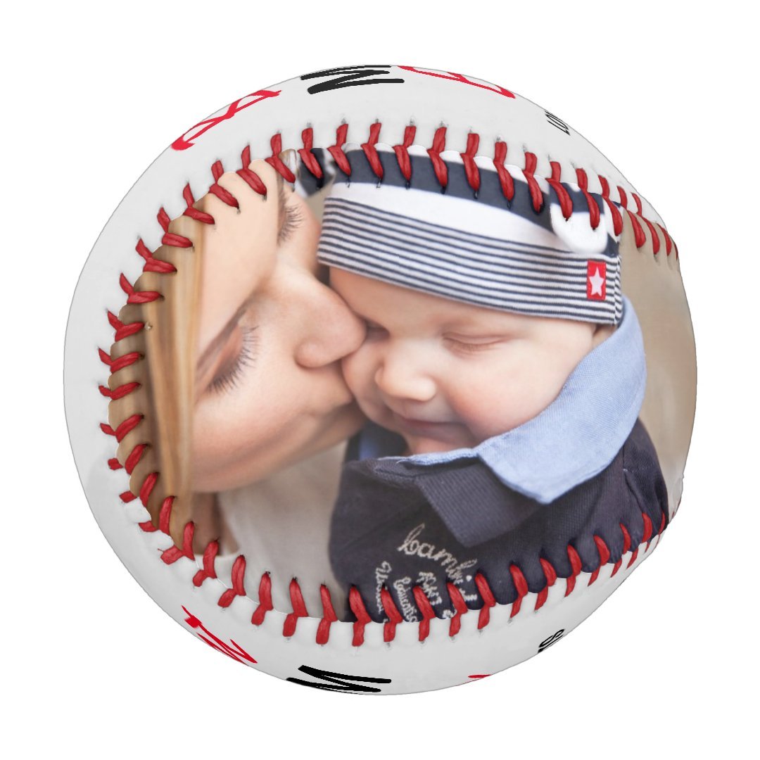 Classic 'Best Mom Ever' 2 Photo Gift Baseball