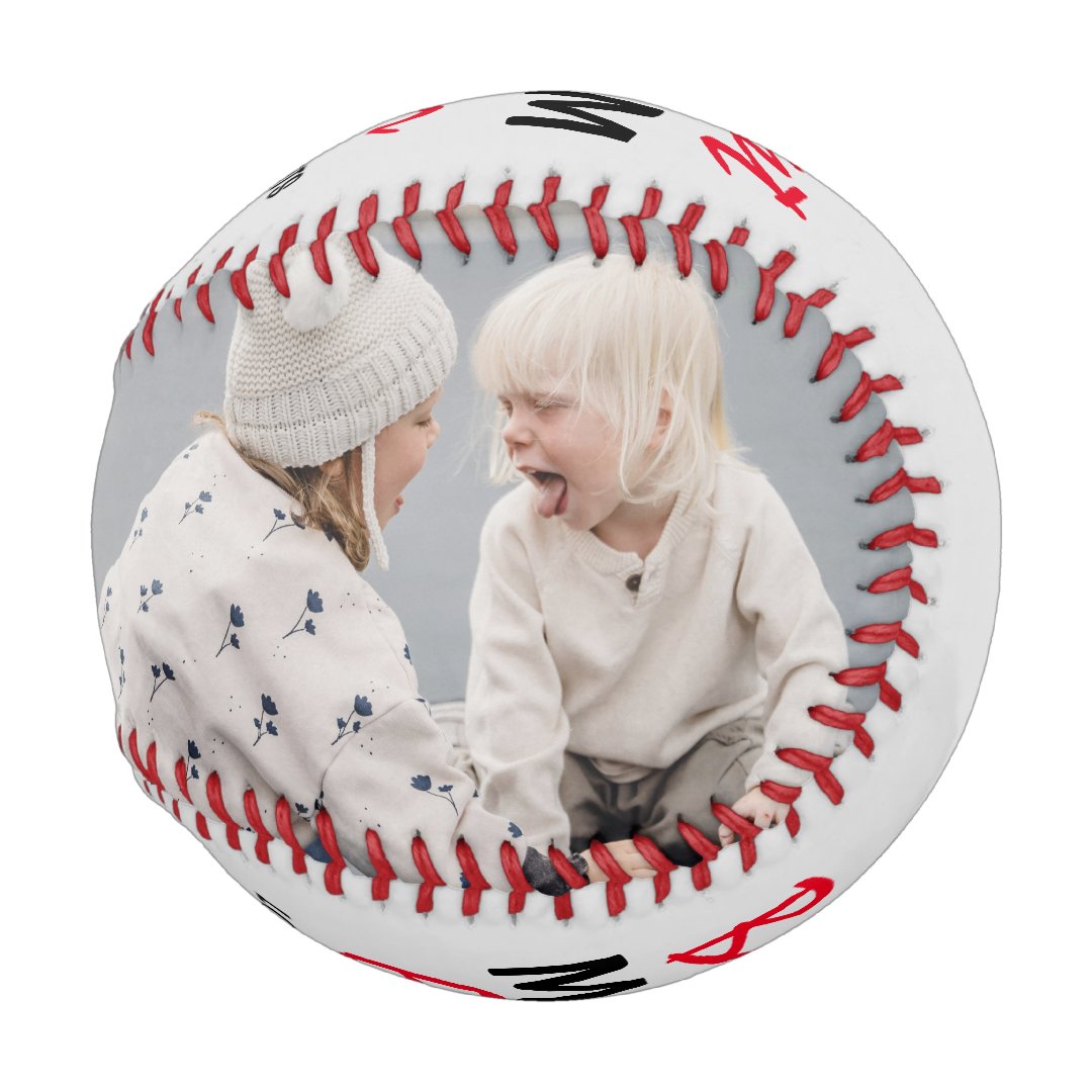 Classic 'Best Mom Ever' 2 Photo Gift Baseball