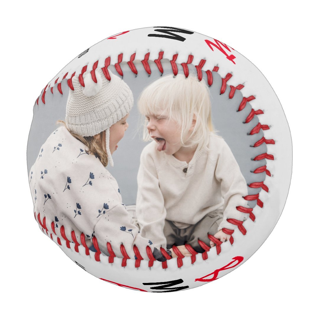 Classic 'Best Mom Ever' 2 Photo Gift Baseball
