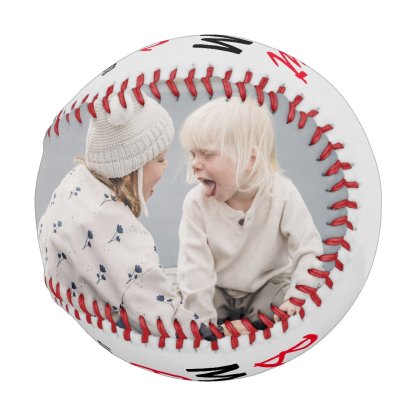 Classic 'Best Mom Ever' 2 Photo Gift Baseball