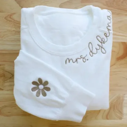 CUSTOM EMBROIDERED CREW-Custom Name Embroidered Crewneck Sweatshirt