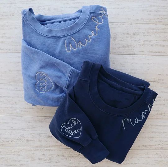 BRIDESMAID CUSTOM CREW-Custom Embroidered Crewneck