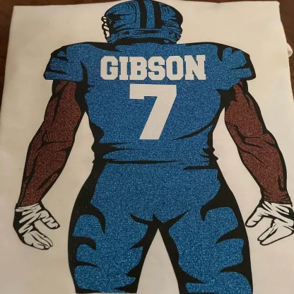 Shine on Game Day - Custom Glitter Football T-Shirt Sweatshirt