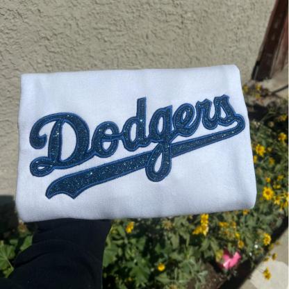 Custom Embroidered Glitter Baseball Team Sweatshirt