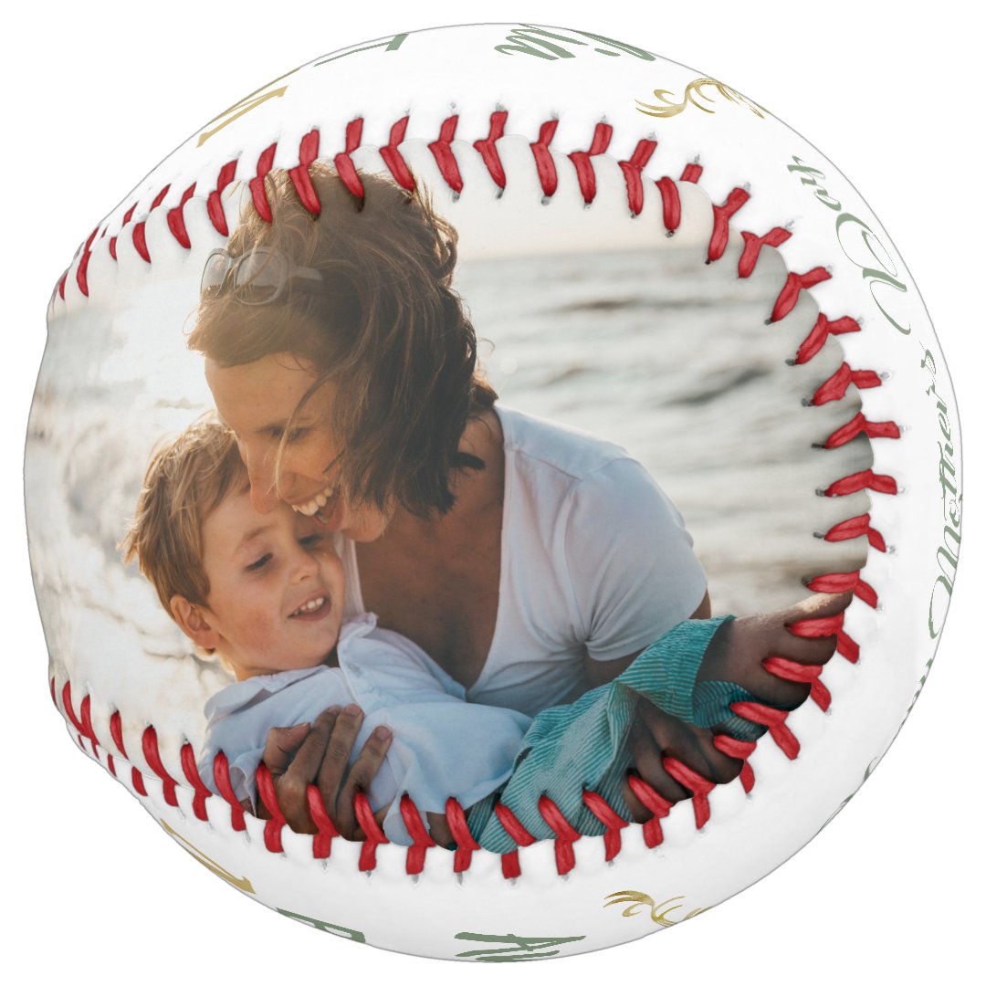Elegant Best Mom Ornament 2 Photo Keepsake Softball