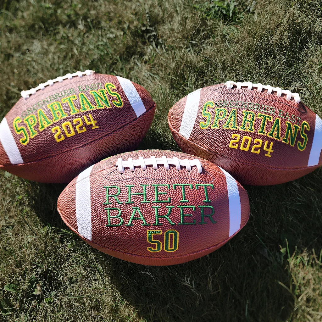 Custom Embroidered Football, Senior Gift, Graduation Gift, Class Of 2025