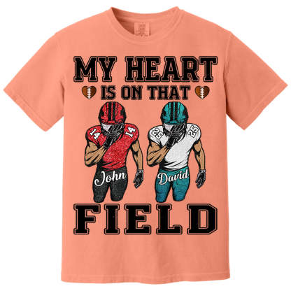 My Heart Is On That Field Custom Football Game Days Shirt Gift For Family Member For Mom