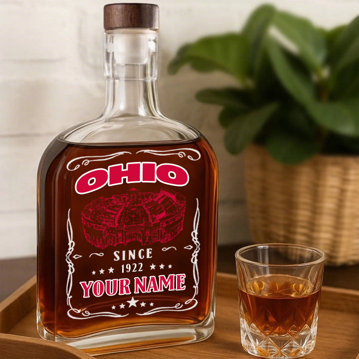 Ohio Stadium-Ohio State Buckeyes Football Whiskey Bottle Decanter