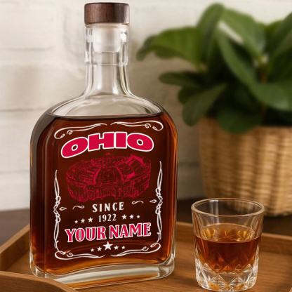 Ohio Stadium-Ohio State Buckeyes Football Whiskey Bottle Decanter